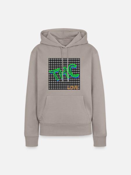 THC - LOVE - Abbild - 2023 - Frauen Premium Bio Hoodie - Taupe