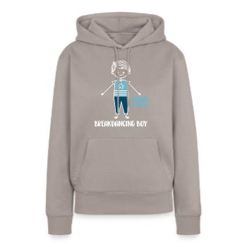 Breakdance Breakdancer Breakdancing - Sweat à capuche Premium bio Femme - taupe - Devant - Julia (174cm)