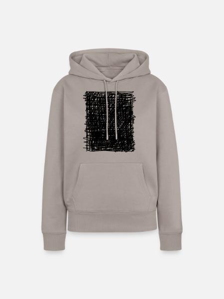 Black Square - Frauen Premium Bio Hoodie - Taupe