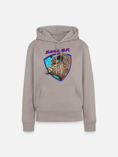 Wildschweinjagd - Frauen Premium Bio Hoodie - Taupe