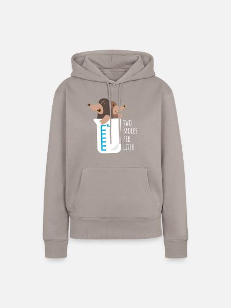2 Moles Per Liter - Frauen Premium Bio Hoodie - Taupe