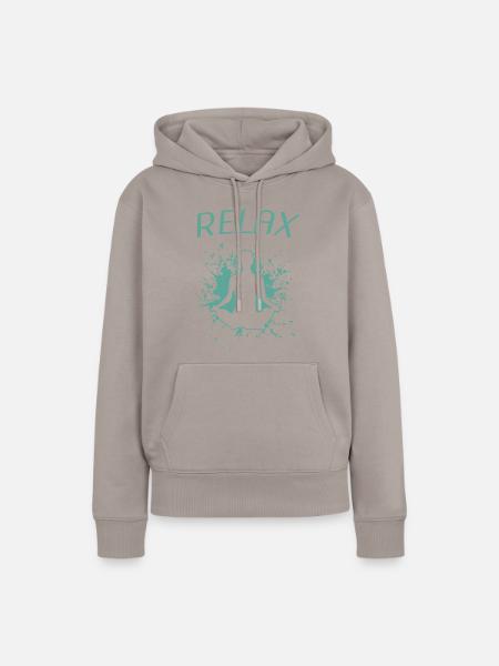 Yogasitz, Namaste, Yoga, Relax - Frauen Premium Bio Hoodie - Taupe