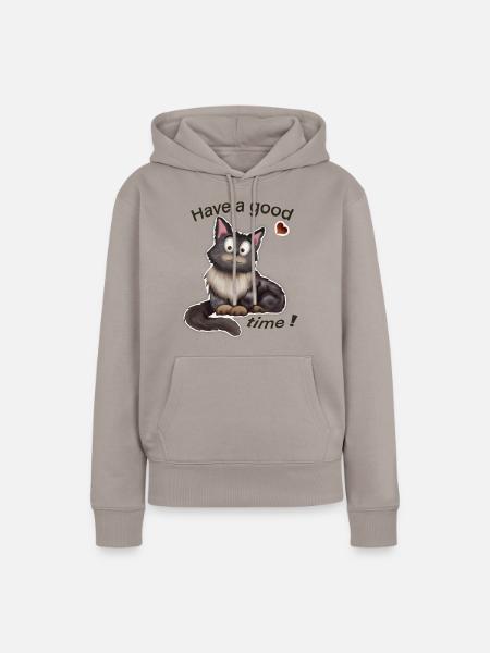 Peter von Samtpfoten - Frauen Premium Bio Hoodie - Taupe