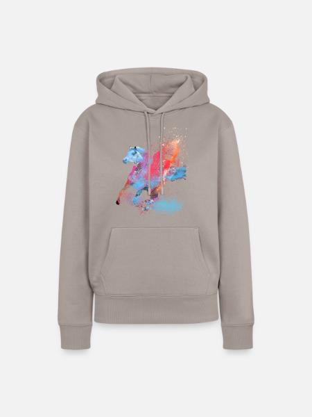 fliegendes pferd,pferd mit flügel,pferd,graffiti - Frauen Premium Bio Hoodie - Taupe