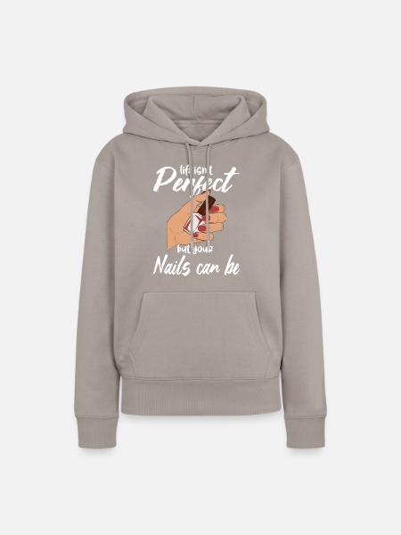 Nageltechniker Fingernägel - Frauen Premium Bio Hoodie - Taupe