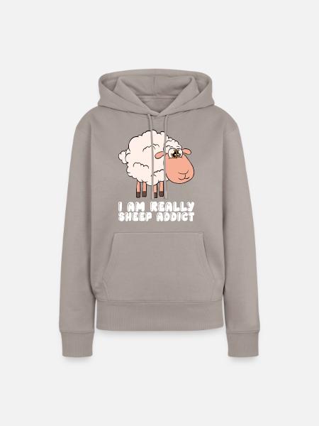 Ich Bin Wirklich Schafsüchtig - Frauen Premium Bio Hoodie - Taupe