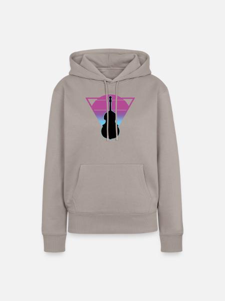 Kontrabass - Frauen Premium Bio Hoodie - Taupe