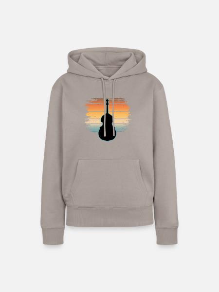 Kontrabass - Frauen Premium Bio Hoodie - Taupe