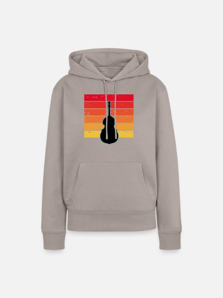 Kontrabass - Frauen Premium Bio Hoodie - Taupe