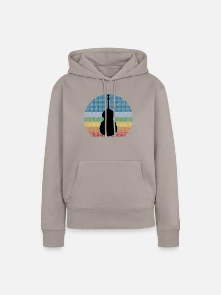Kontrabass - Frauen Premium Bio Hoodie - Taupe