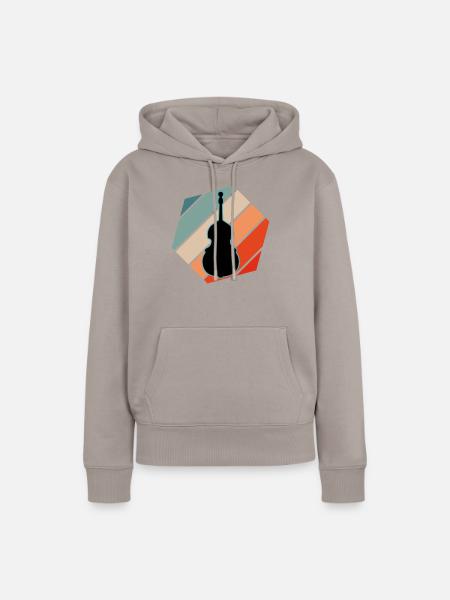 Kontrabass - Frauen Premium Bio Hoodie - Taupe