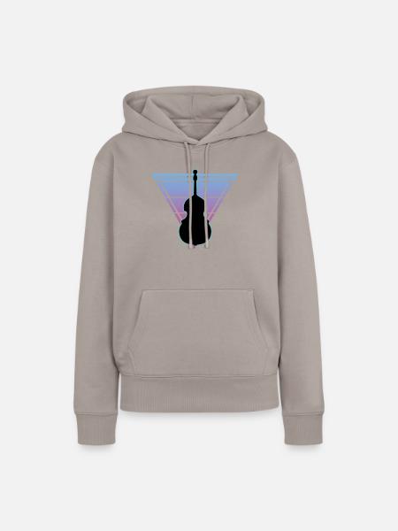 Kontrabass - Frauen Premium Bio Hoodie - Taupe