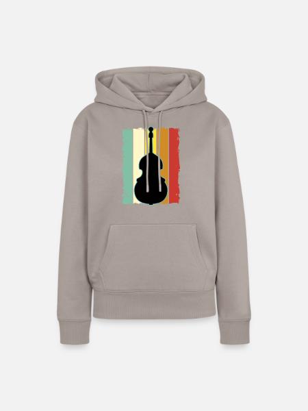 Kontrabass - Frauen Premium Bio Hoodie - Taupe