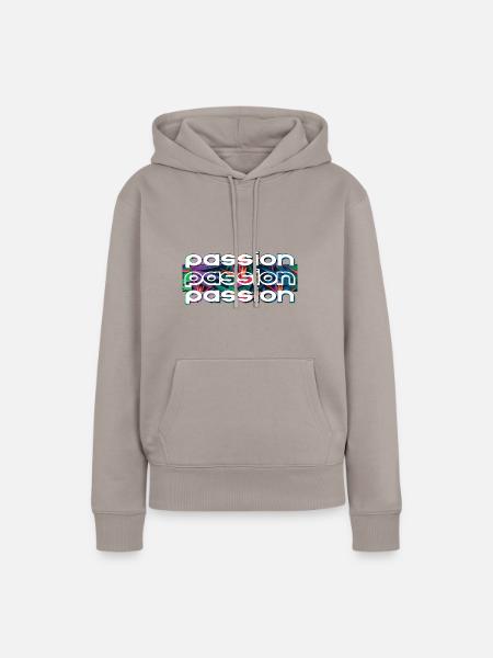 Passion Blumen Urlaub Freizeit - Frauen Premium Bio Hoodie - Taupe