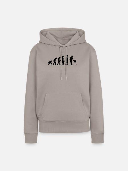Evolution BBQ - Frauen Premium Bio Hoodie - Taupe