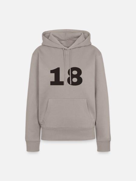 18 - Frauen Premium Bio Hoodie - Taupe
