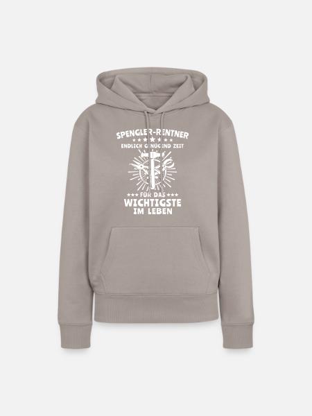 Spengler Beruf Bauspengler Sprüche - Frauen Premium Bio Hoodie - Taupe