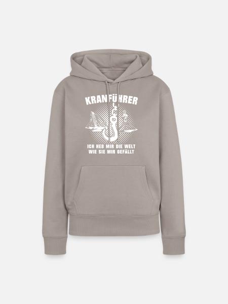 Kranfahrer Kranführer Kran - Frauen Premium Bio Hoodie - Taupe
