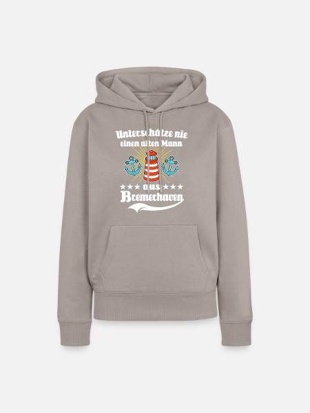 Bremerhaven Unterschätze Männer - Frauen Premium Bio Hoodie - Taupe
