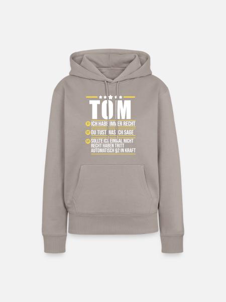 Tom - Frauen Premium Bio Hoodie - Taupe