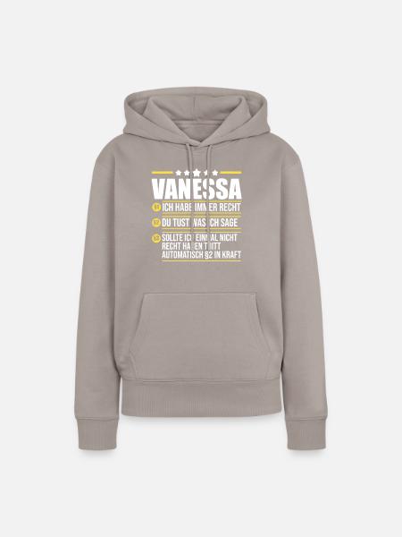 Vanessa - Frauen Premium Bio Hoodie - Taupe
