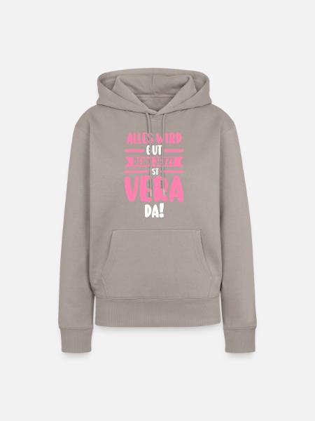 Vera - Frauen Premium Bio Hoodie - Taupe