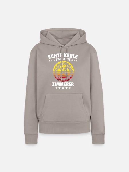 Zimmerer Sprüche Zimmermann - Frauen Premium Bio Hoodie - Taupe