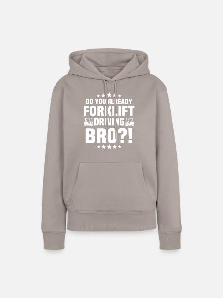 Staplerfahrer Gabelstapler - Frauen Premium Bio Hoodie - Taupe
