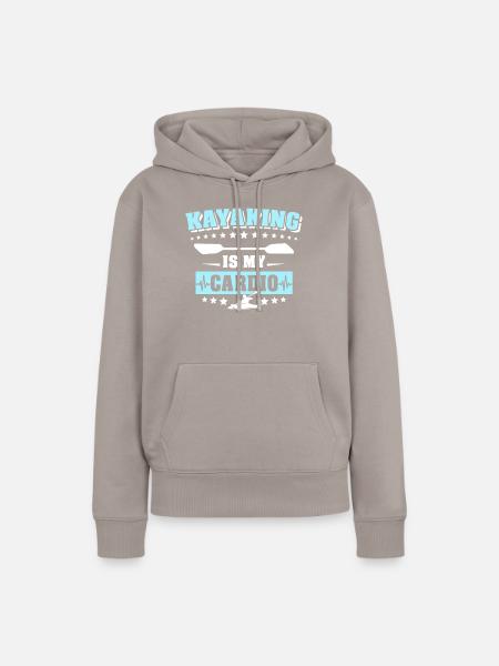 Kayaking Kayaker Kayak - Frauen Premium Bio Hoodie - Taupe