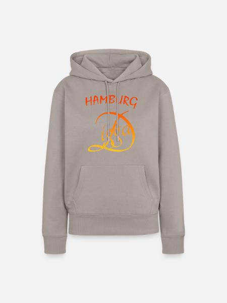 Hamburg Digga, Digga Hamburg - Frauen Premium Bio Hoodie - Taupe