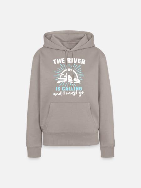 Kayaking Kayaker - Frauen Premium Bio Hoodie - Taupe