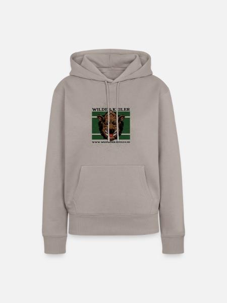 Wilder Keiler - Frauen Premium Bio Hoodie - Taupe