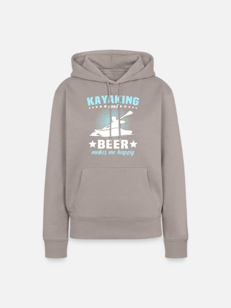 Kayaking Kayak - Frauen Premium Bio Hoodie - Taupe