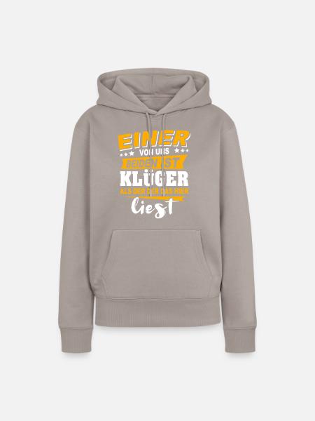 Klüger Als Du - Frauen Premium Bio Hoodie - Taupe