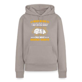 Tondeuse robot Robot tondeuse - Sweat à capuche Premium bio Femme - taupe - Devant - Julia (174cm)
