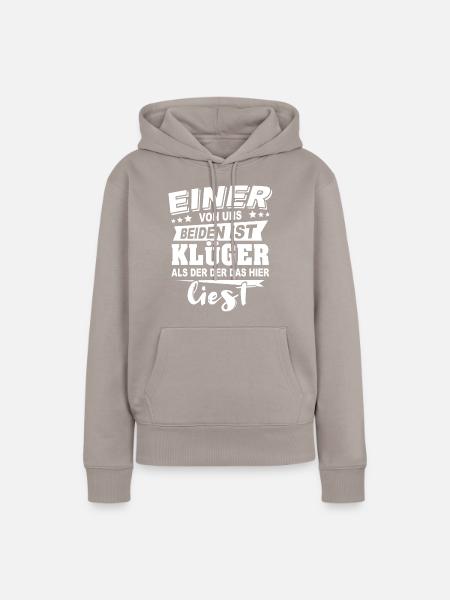 Klüger Als Du - Frauen Premium Bio Hoodie - Taupe