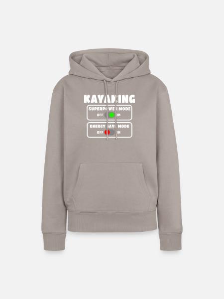 Kajak Kajaking - Frauen Premium Bio Hoodie - Taupe
