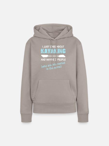Kajak Kayaking - Frauen Premium Bio Hoodie - Taupe