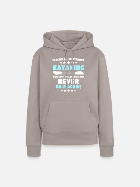 Kajak Kajaking - Frauen Premium Bio Hoodie - Taupe