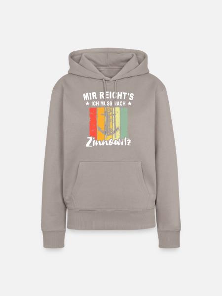 Zinnowitz Sprüche Zinnowitzer Spruch - Frauen Premium Bio Hoodie - Taupe