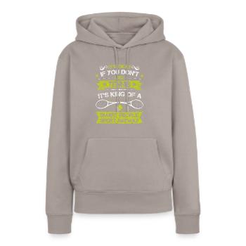 Tennis Is The Best - Unik-T-Shirts - Sweat à capuche Premium bio Femme - taupe - Devant - Julia (174cm)