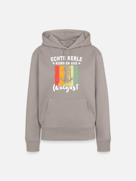 Wolgast Sprüche Wolgaster Spruch - Frauen Premium Bio Hoodie - Taupe
