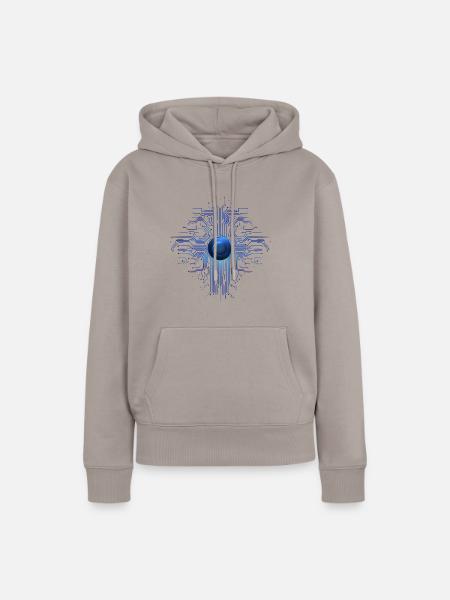 KI-Data-Science-Schaltung für maschinelles Lernen - Frauen Premium Bio Hoodie - Taupe