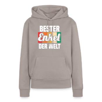 Enkel - Frauen Premium Bio Hoodie - Taupe - Vorne - Julia (174cm)