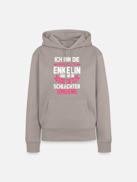 Enkelin - Frauen Premium Bio Hoodie - Taupe