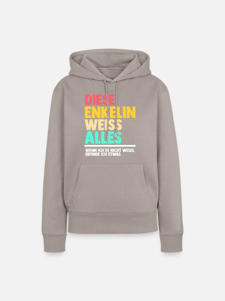 Enkelin - Frauen Premium Bio Hoodie - Taupe