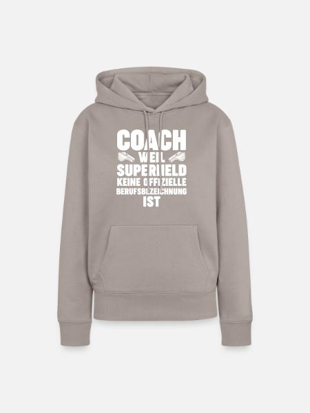 Mannschaft Trainer Und Coach - Frauen Premium Bio Hoodie - Taupe