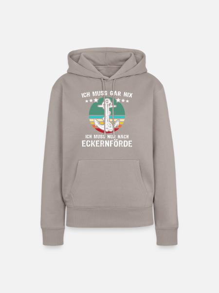 Eckernförde Urlaub - Frauen Premium Bio Hoodie - Taupe
