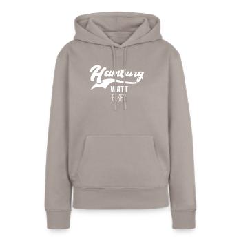 Hamburg Hamburger - Frauen Premium Bio Hoodie - Taupe - Vorne - Julia (174cm)