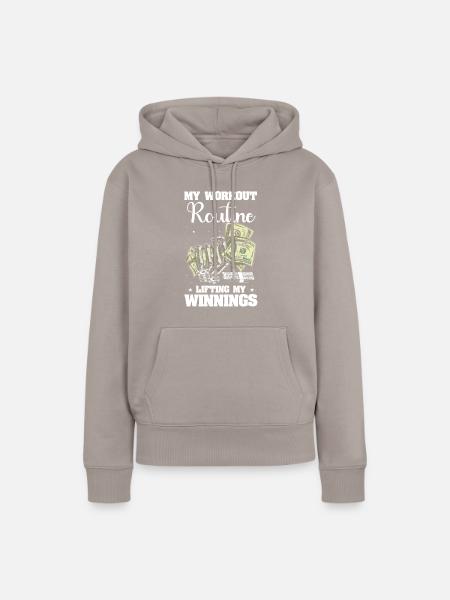 Casino Gambler Gambling - Frauen Premium Bio Hoodie - Taupe